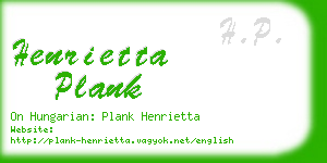 henrietta plank business card